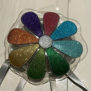 Olivia Miller Glitter Multicolor/Clear Flower Backpack